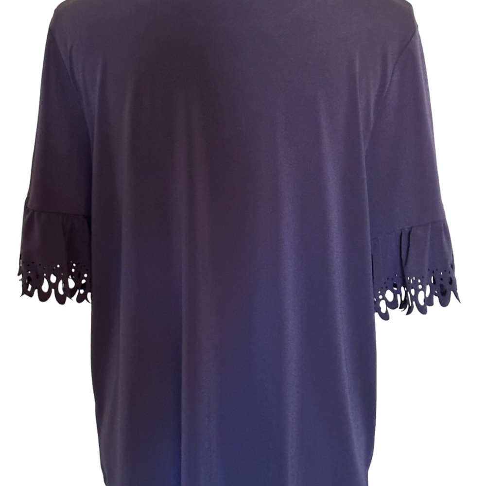 Banana Republic size L dark purple top stretch - Picture 2 of 9
